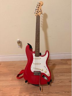 Red Electric Guitar Stratocaster