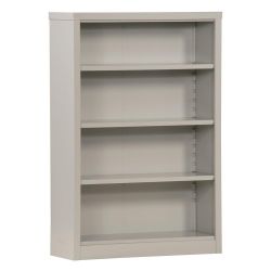 Sandusky 52 in. Dove Gray Metal 4-shelf Standard Bookcase With Adjustable Shelves