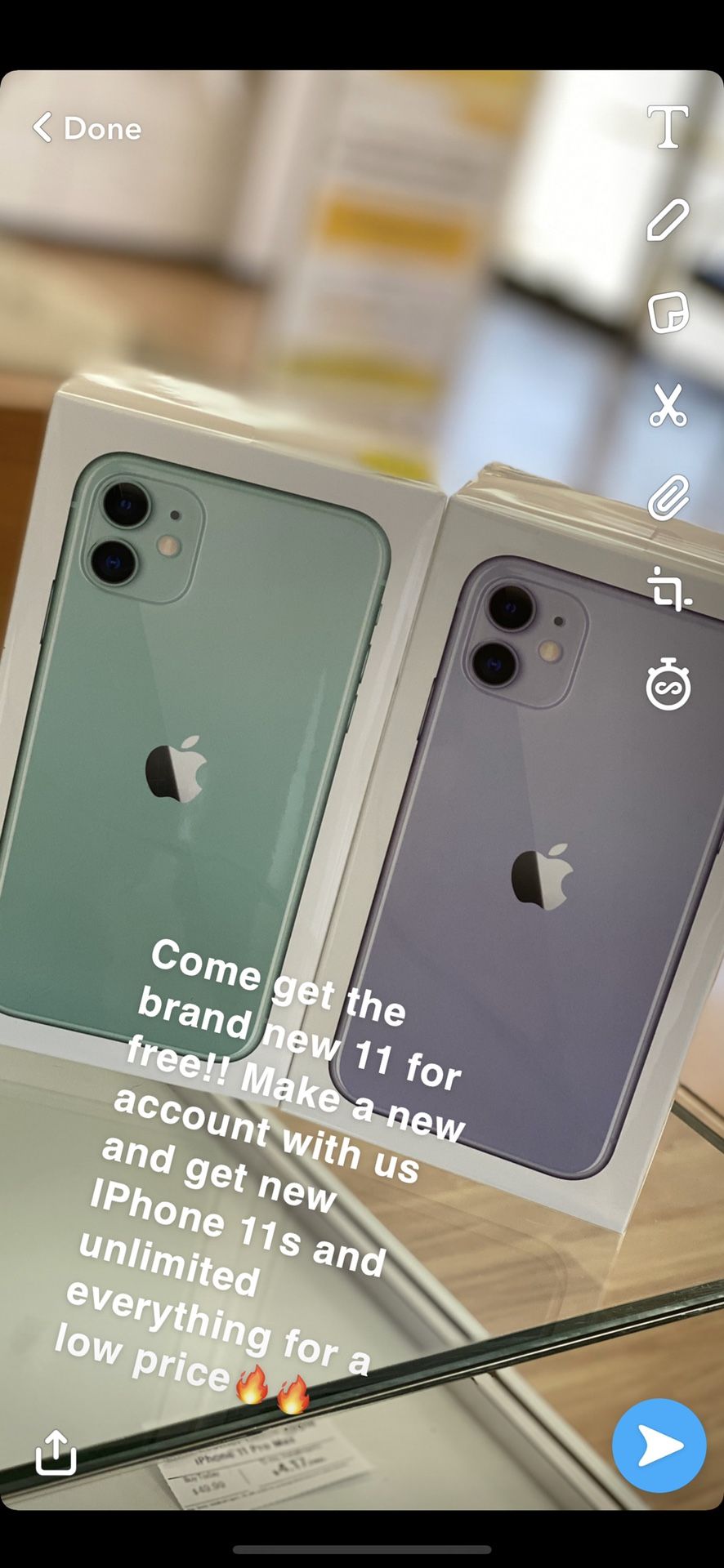 Free IPhone 11s when you open up a new account!!!!