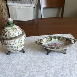 Vintage Chinese Porcelain + Bronze 