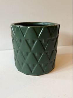 Small 5” Winter or Christmas Green Pot