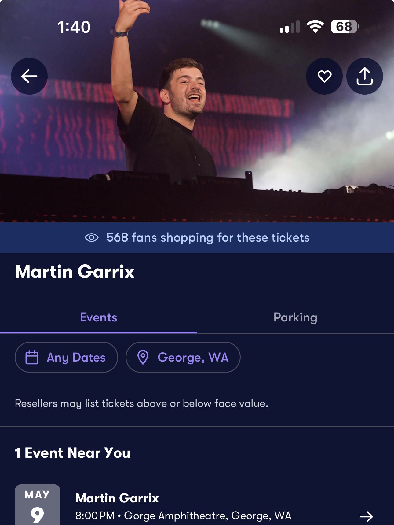 Martin Garrix at George May 9th (3 tickets)