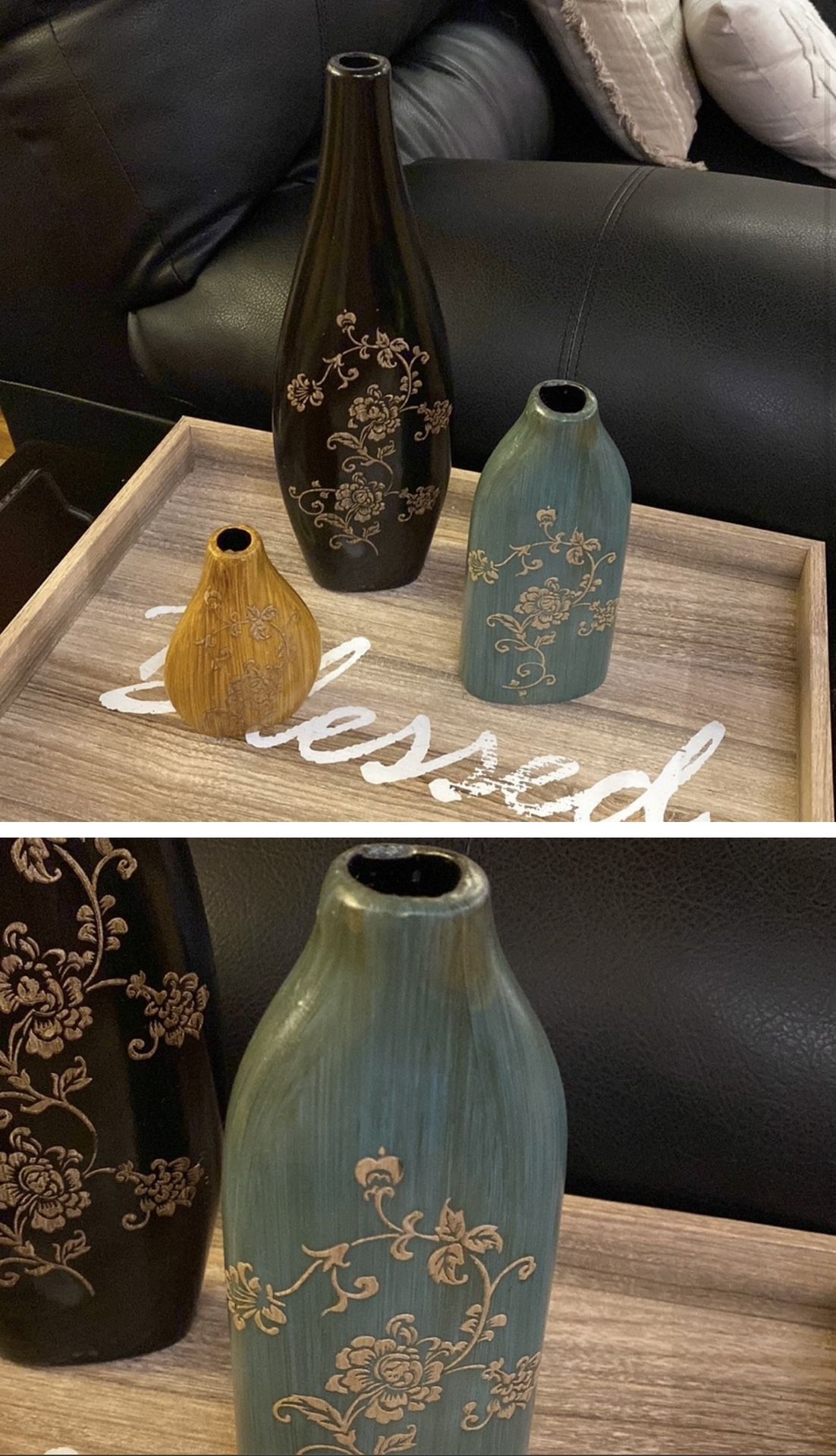 3 Decorative Vases
