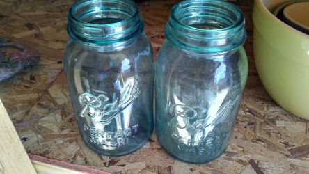 Green Tinted Ball Canning Jar.