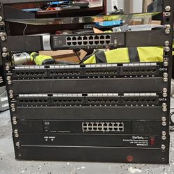 Network Rack With PoE Switches