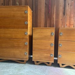 green emerald velvet dress Mid Century Modern Vintage Johnson Carper Walnut & Laminate Dresser   Boston Mid Century Modern