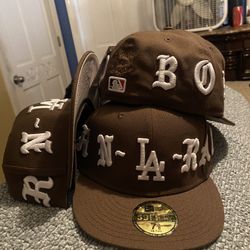 BORN x RAISED Brown LA cap