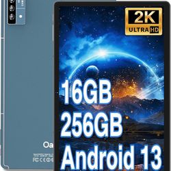 Brand New 11” Android Tablet – 16GB RAM + 256GB, 2K Screen, Android 13 – Blue