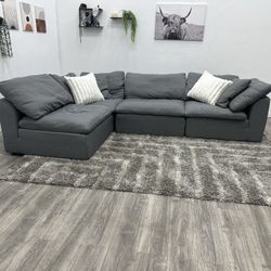 Grey Cloud Sectional Couch - Free Delivery 