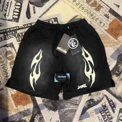 Hellstar ‘Flame’ Shorts Black