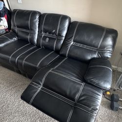 Couch Set With Recliner And You Can Plug Your Phone Up As Well. 