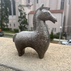 Ceramic Horse Primitive Painted