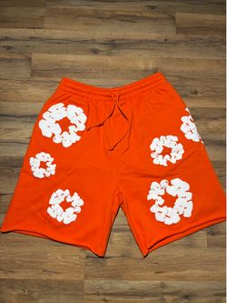 Denim Tears The Cotton Wreath Shorts (Orange)