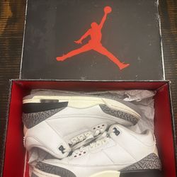Jordan 3 White Cement Reimagined Size 8.5