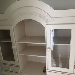 Two part, bedroom dresser