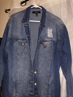 Forever 21 long jean jacket