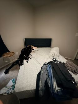 Queen size bed with frame