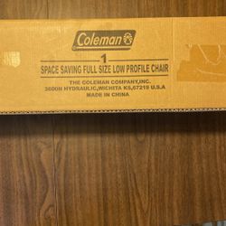 COLEMAN SPACE SAVING FULL SIZE LOW PROFILE CHAIR 