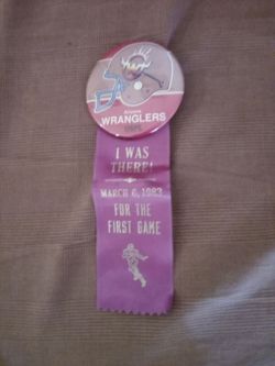 Arizona Wranglers USFL 1983 First Game Pin Ribbon
