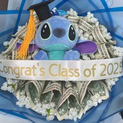 Stitch  Graduation Money Arrangement 