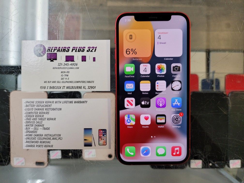 Unlocked Red iPhone 12 64gb