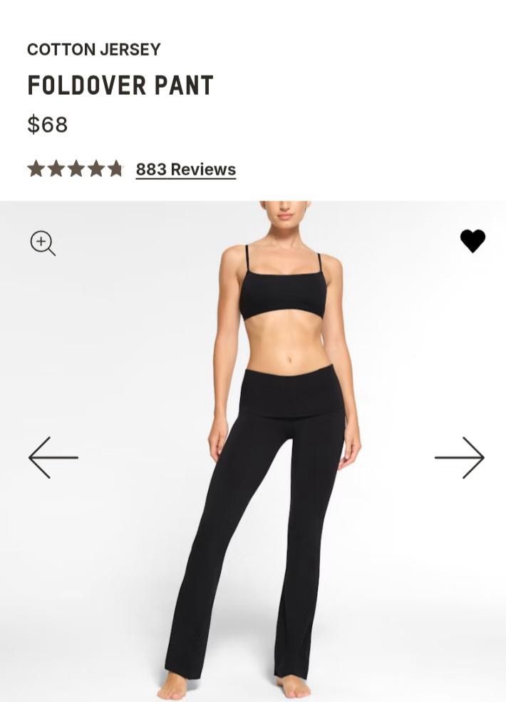*NEW*SKIMS COTTON JERSEY FOLDOVER PANT