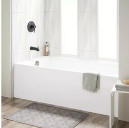 Signature Hardware 60" x 36" Sitka Acrylic Alcove Soaking Tub - RD - White