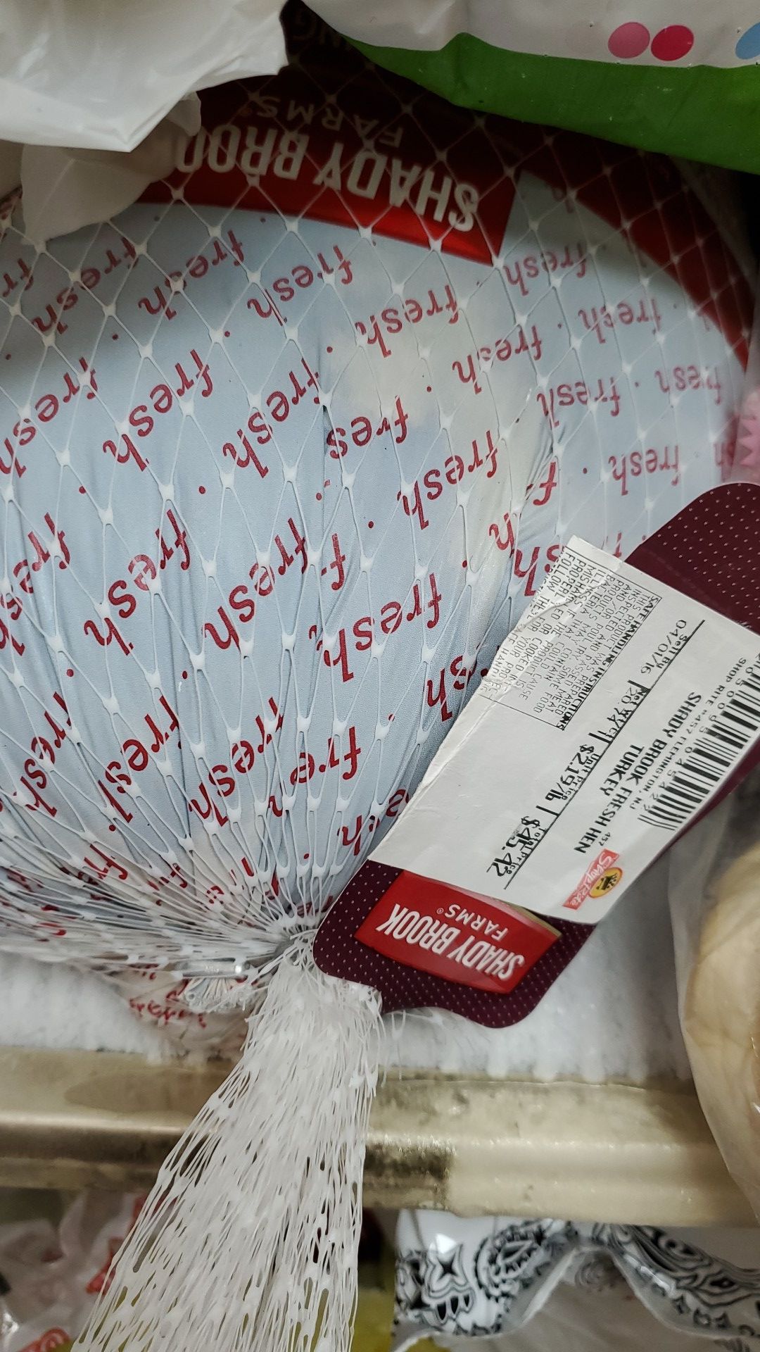 Frozen turkey