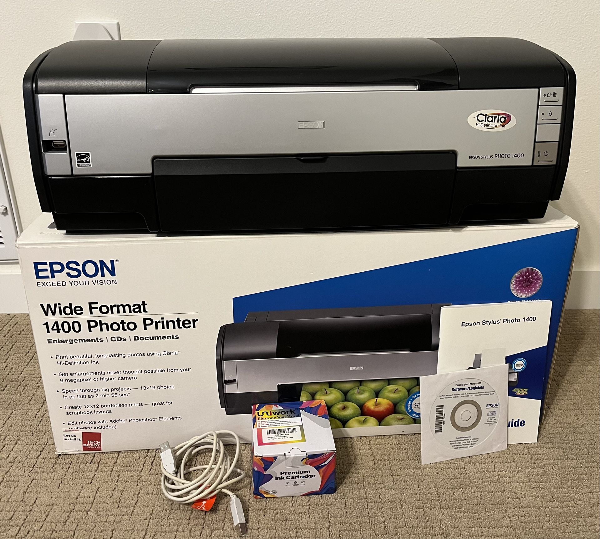 Epson Stylus Photo 1400 photo printer/priced to sell