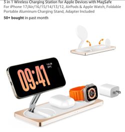 Wireless charging station 3 in 1