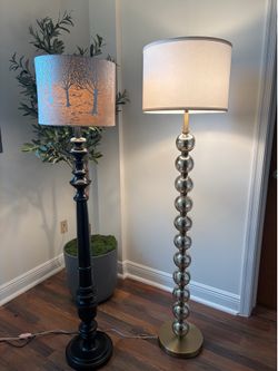 Black Wood Floor Lamp (Gold SOLD)