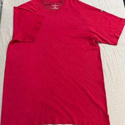 Fabletics Men’s stretch workout fitness activewear shirt Size L Red New no tag