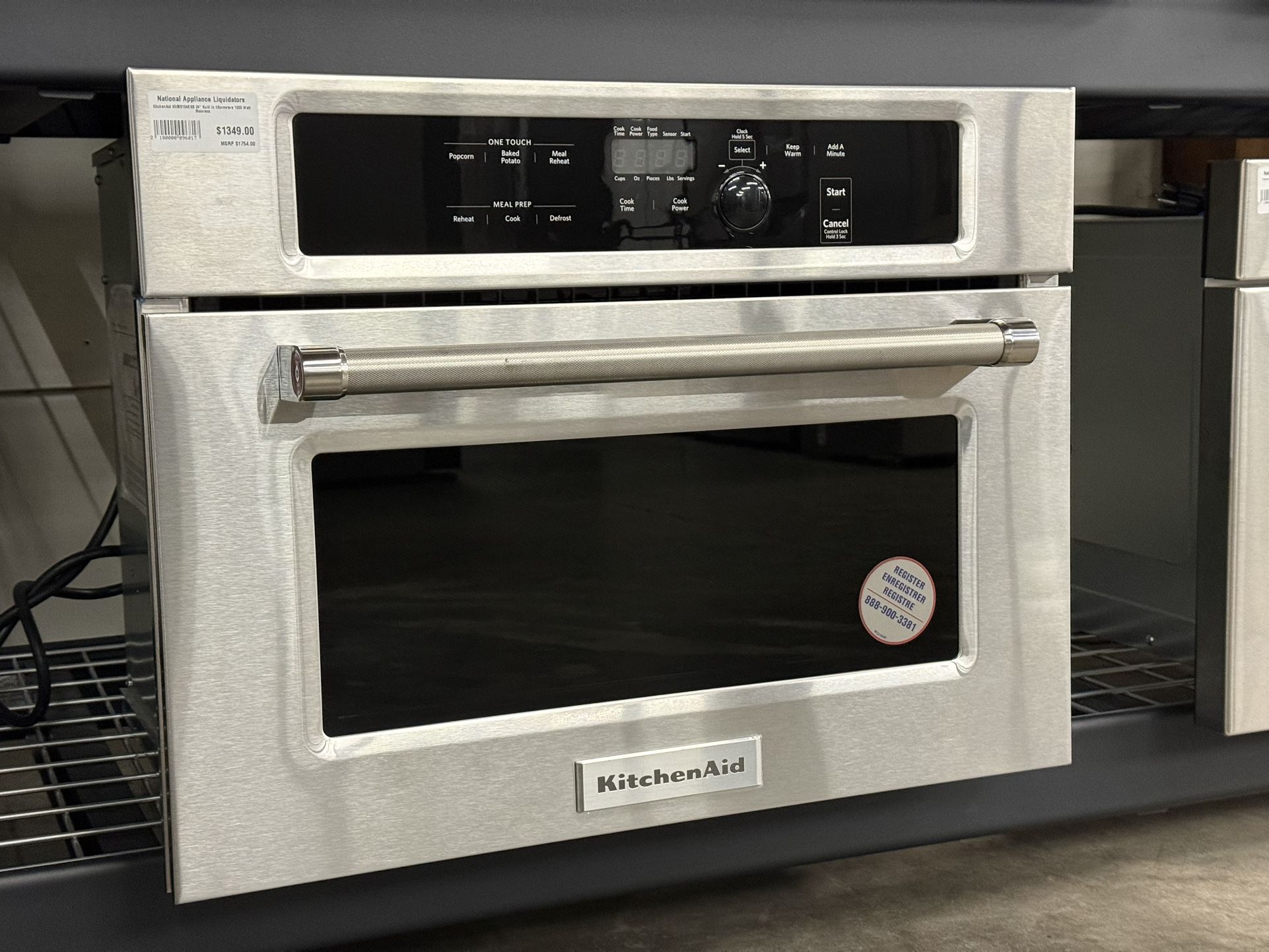 KitchenAid KMBS104ESS 24" Built In Microwave 1000 Watt Stainless