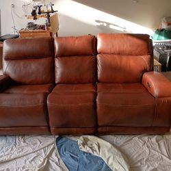 Leather Recliner Sofa 