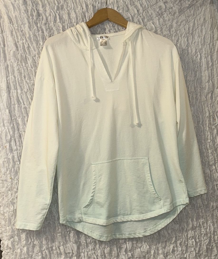 Venus Hoodie, Cotton/Polyester, Rounded Hemline, Size: Medium