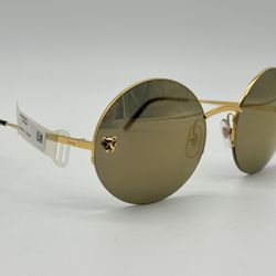 CARTIER PANTHERE DE CARTIER SEMI RIMMED GOLDEN SUNGLASSES NEW100% GENUINE $1200