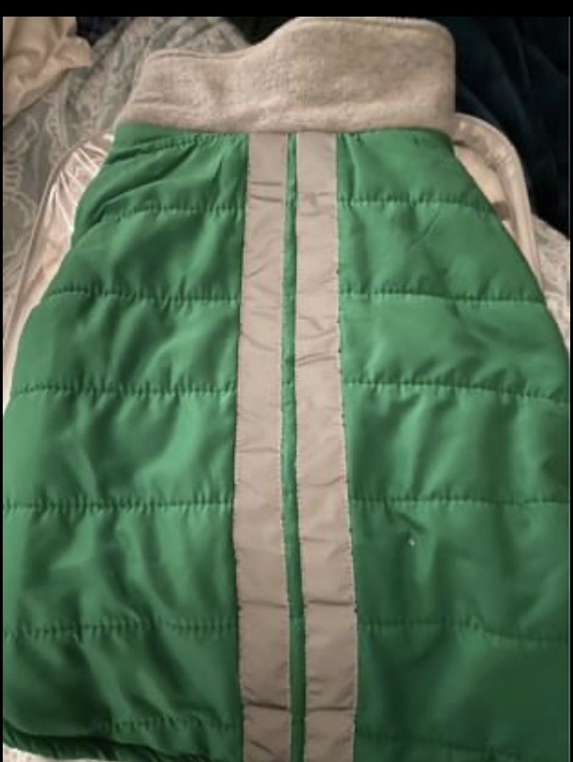 Small Dog Puffer Jacket Coat With Reflective Stripe