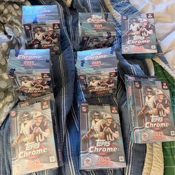 Topps 2025 Chrome NFL Blaster & Hanger Boxes Sealed