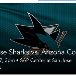 Sharks Tickets- TODAY 4/7 