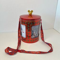 Disney Parks Music Box Rotating Christmas Popcorn Bucket 
