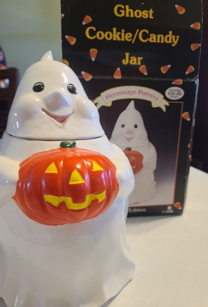 Hermitage Pottery Limited Edition Ghost Cookie Jar 