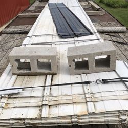 Used 20 Sheets Of 20’ X 3’ 3” White Metal Roofing 
