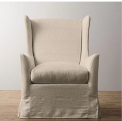 Restoration Hardware Wingback Style Gliding Swivel Lounge Chair