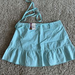 SO Mini Low-Rise Skirt – Blue – Size 5 – NWT 🦋