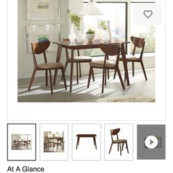 MCM Chestnut Dining Table and 3 chairs only