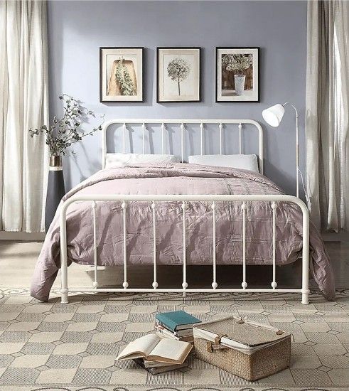 Queen Bed Frame With Mattress And Boxspring 