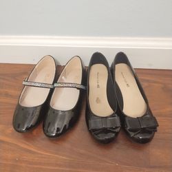 2 Pairs Of Girls Dress Shoes