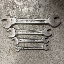 Vintage Sears Companion SAE Offset Open End Wrenches Set of 4 USA