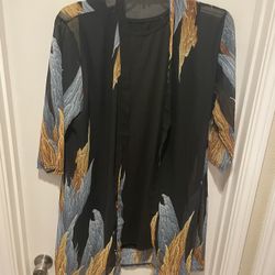 Black And Gold Kimono And Dress Combo Size 6