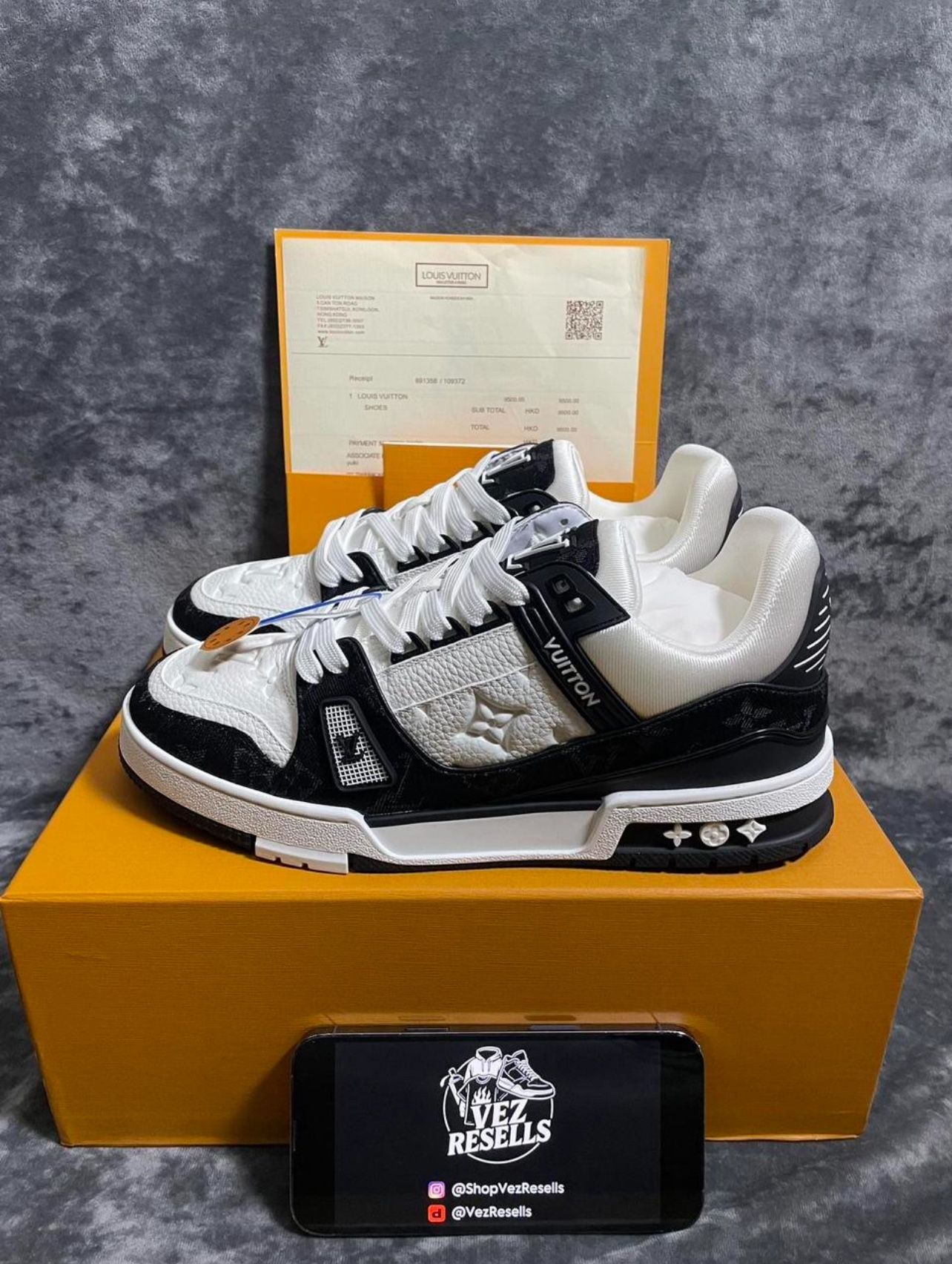 Louis Vuitton LV Trainer Black White Sneakers